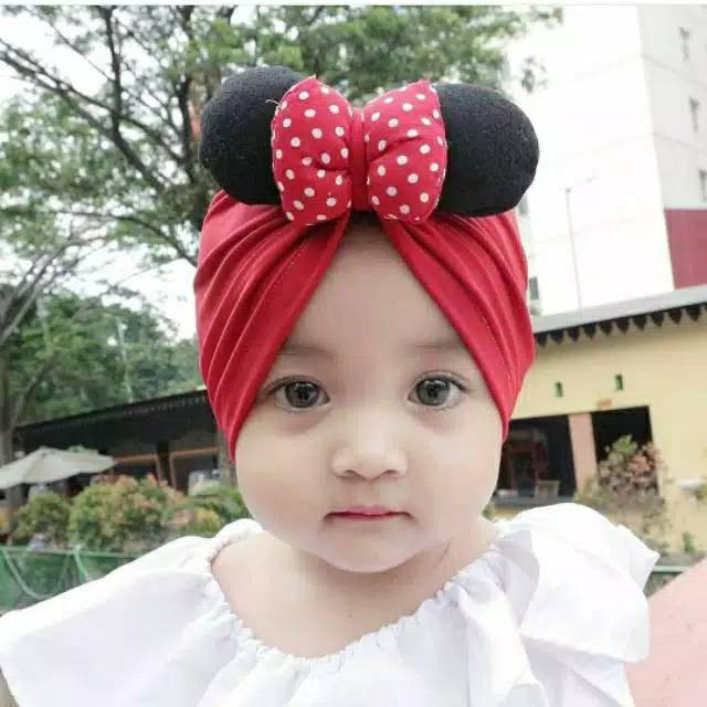 turban / anak / bayi / ciput  /allsize 0-2 tahun/ TURBAN MINI MOUSE