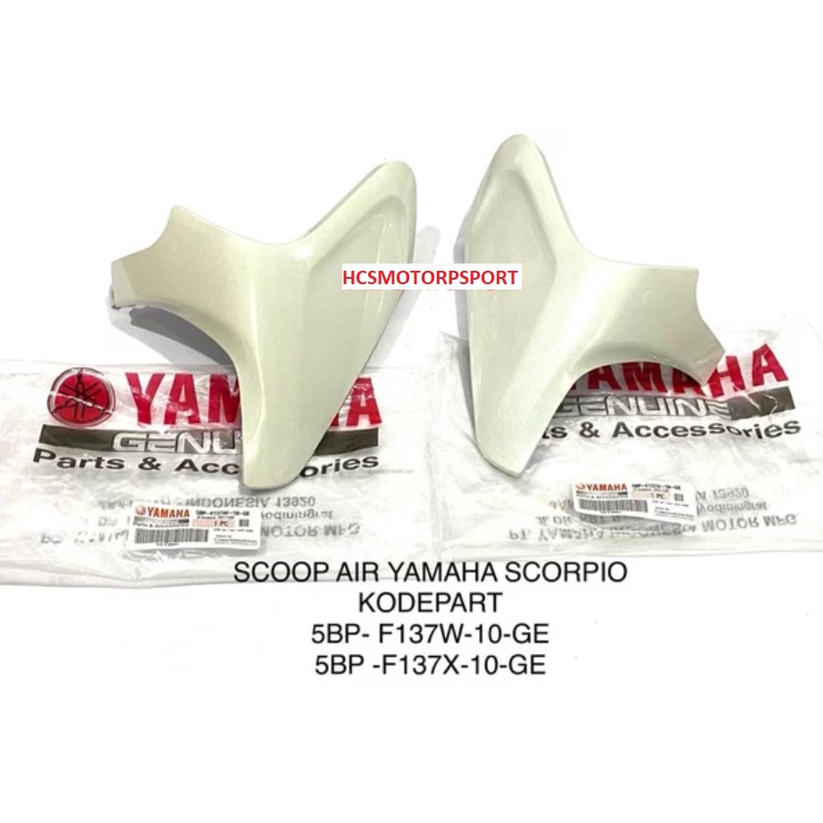 SCOOP AIR KIRI KANAN SET KOMPLIT YAMAHA SCORPIO ORIGINAL