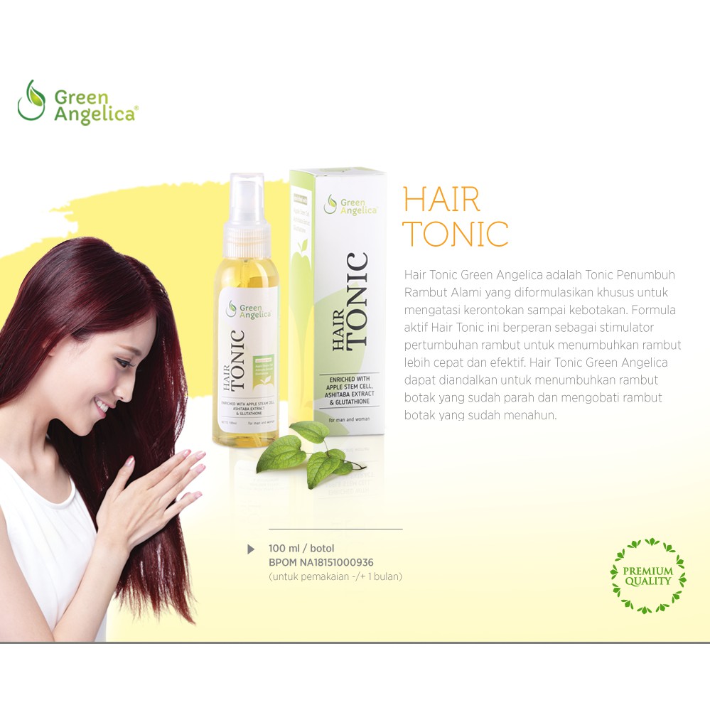 Green Angelica Hair Tonic Penumbuh Penyubur Rambut Mengatasi Rambut