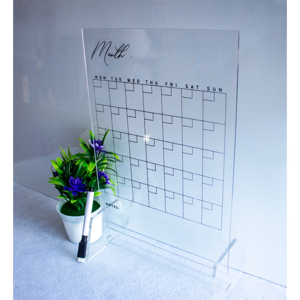 

MONTHLY ACRYLIC PLANNER - A4