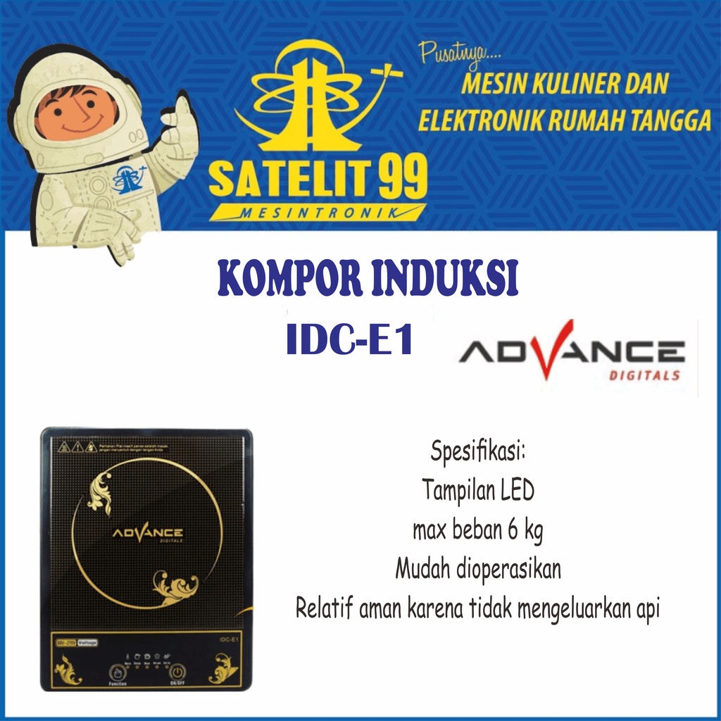 KOMPOR INDUKSI / INDUCTION COOKER / KOMPOR LISTRIK ADVANCE IDC-E1 + FREE VOUCHER PLN