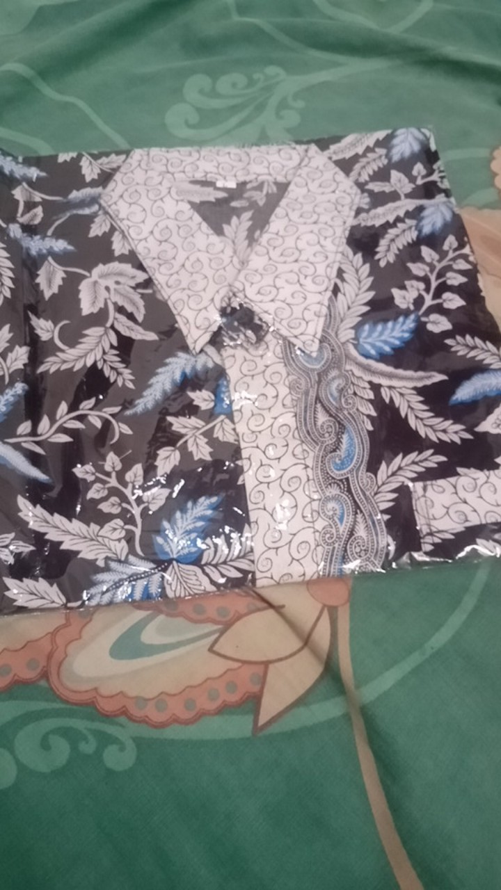 Nailo Batik Hrb026 Kenongo Kemeja Tosca Pendek Pekalongan Padi M L Xl Sogan Tulis Halus Kemeja Batik