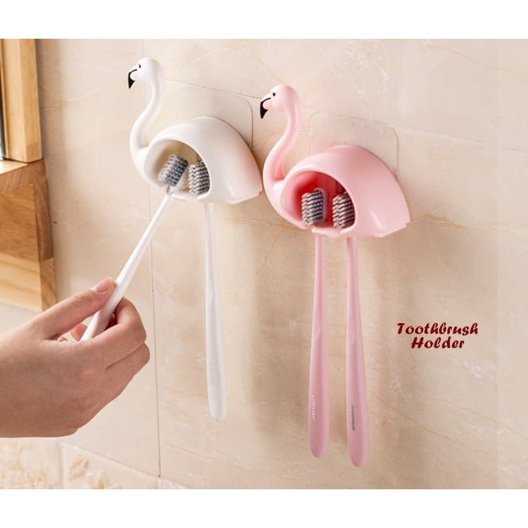 Toothbrush Holder Flamingo Holder Tempat sikat gigi bentuk flamingo