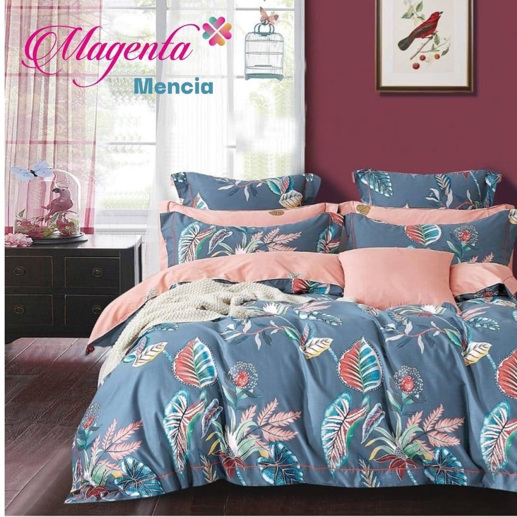 Bedcover & Sprei Premium Katun MAGENTA Motif Mencia