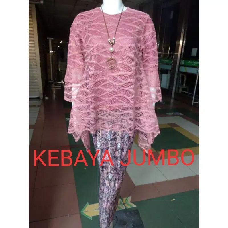 kebaya brukat jumbo LD 130/kebaya rinjani/kebaya big size