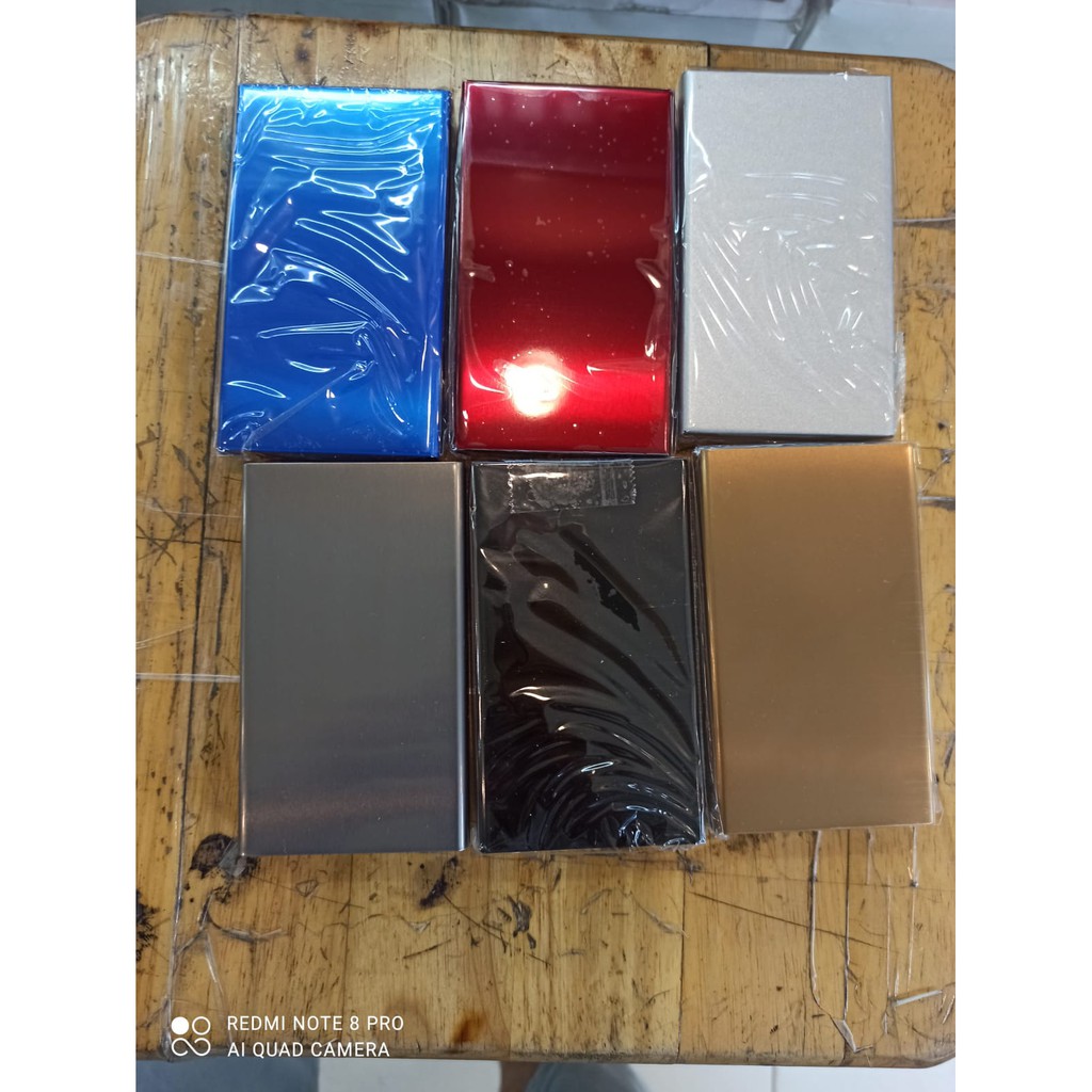 kotak box tempat simpan rokok slim besi metal polos cigarette case