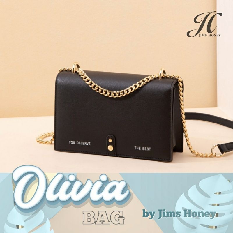 OLIVIA BAG JIMS HONEY Tas Selempang Cewek Tali Rantai Pesta Casual Fashion Wanita Import Murah Ori