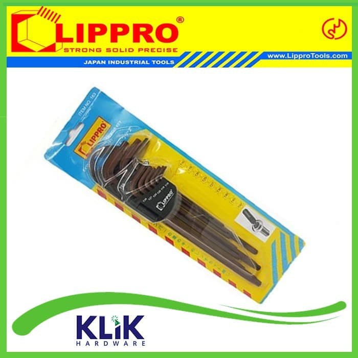 Lippro Kunci L Bintang Extra Long Set 9 Pcs - Star Torx Key Set Panjang