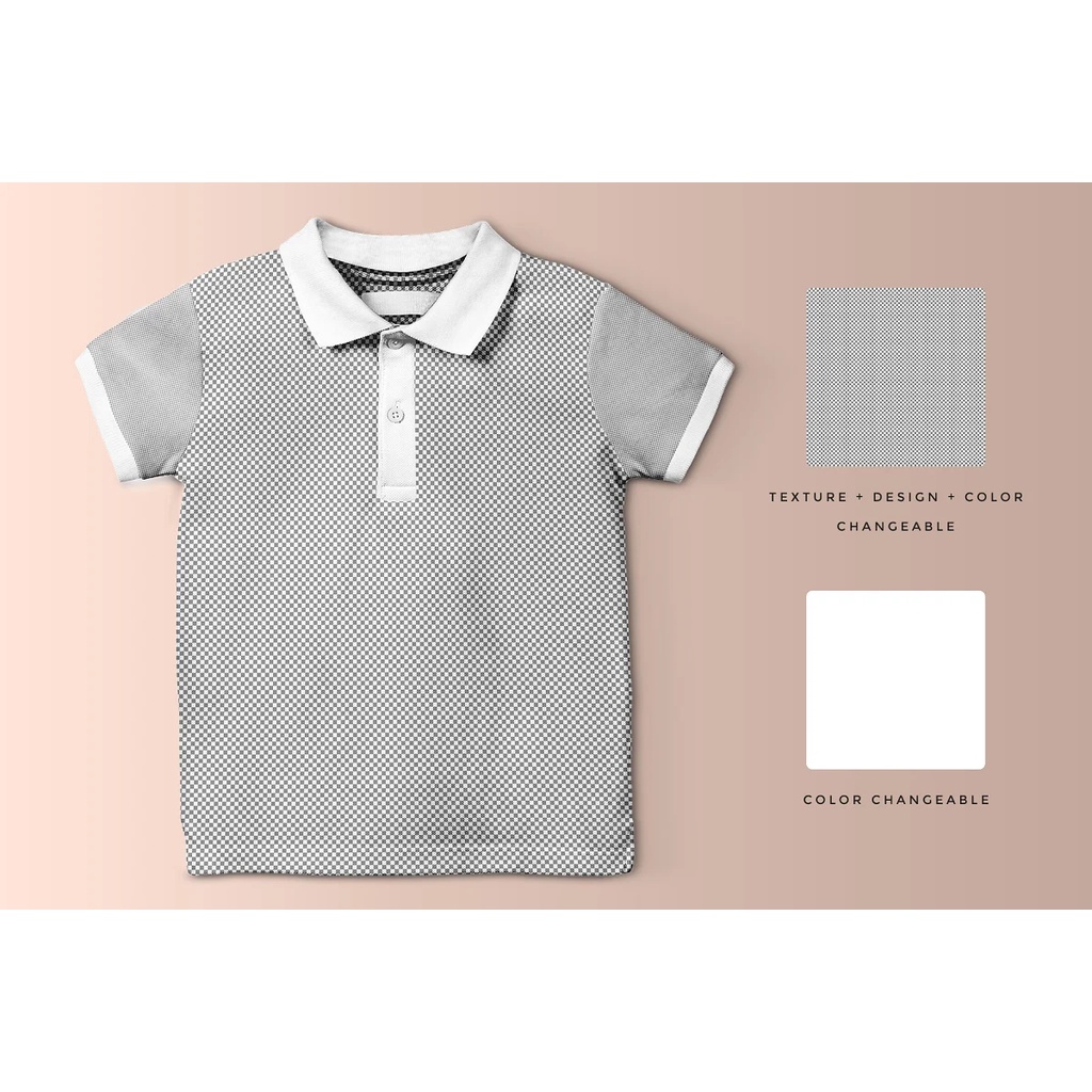 Kids Half Sleeve Polo Tshirt Mockup