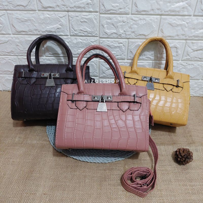 Tas wanita murah CROCO LOCK tas selempang murah / tas tenteng