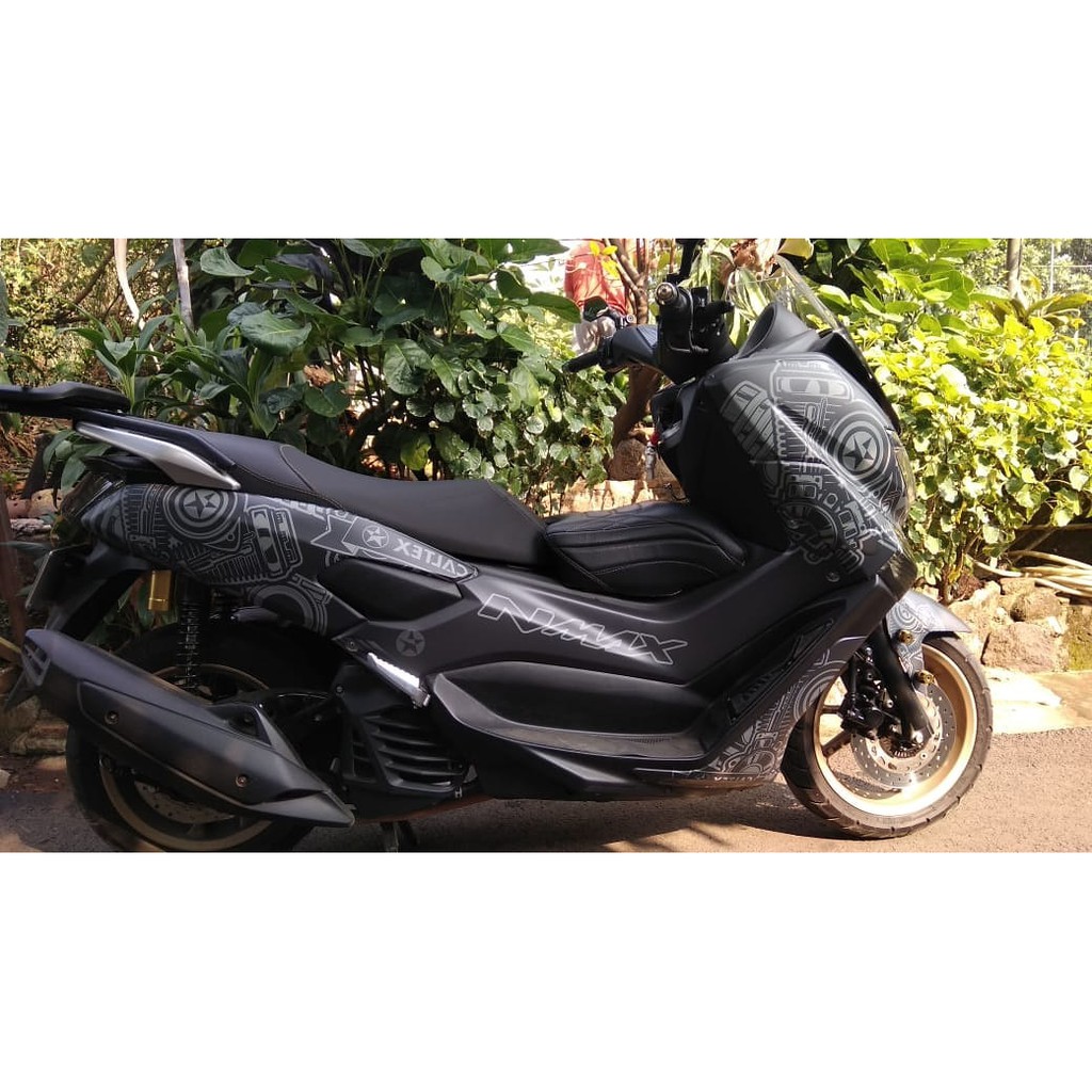 Decal Nmax Full Body Motor yamaha Nmax Old / NEW Laminasi Doff Grafis Caltex - Hitam Abu2