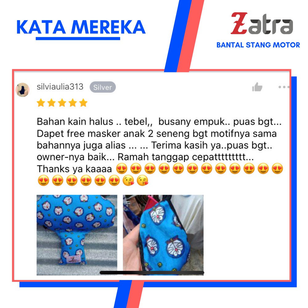 ZATRA Bantal Stang Motor Anak Superrr Lembut