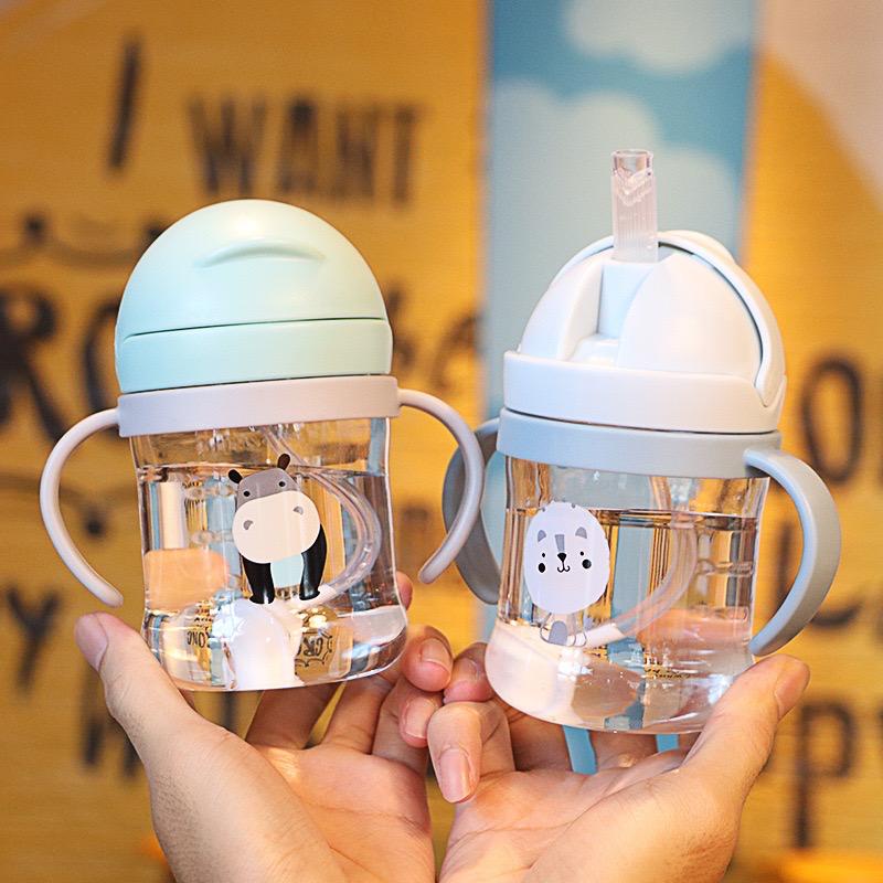 [JINGO] Botol Minum Anak Sedotan Lucu Botol Minum Bayi Training Cup Baby Botol Minum Karakter Anti Tumpah Viral Aesthetic BPA Free Murah