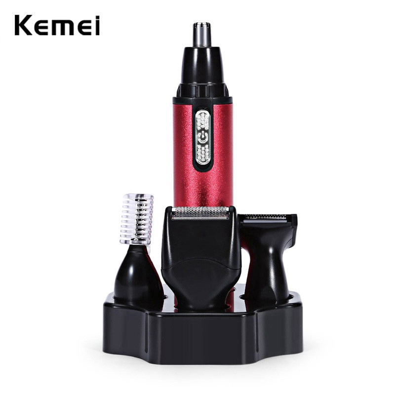 

Kemei Rechargeable Hidung Telinga Pemangkas rambut Listrik clipper alat Perawatan Wajah Untuk pria