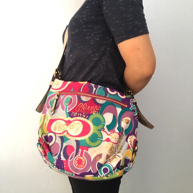 COACH POPPY Signature tas selempang ORIGINAL 100%