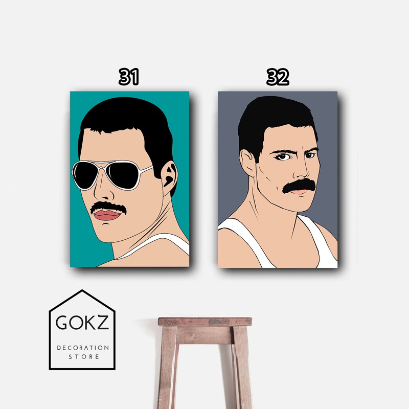 POSTER KAYU BAND QUEEN - MUSIC PICTBOX WALLDECOR PAJANGAN HIASAN DEKORASI DINDING STUDIO KAMAR 6