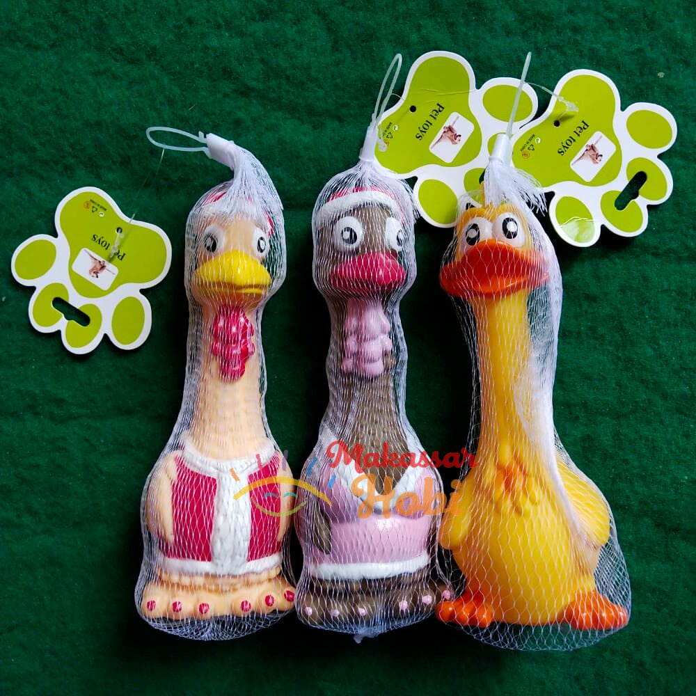 Mainan Ayam Bunyi Teriak Tipe 102 Pet Toy Screaming Chicken 20cm Hewan