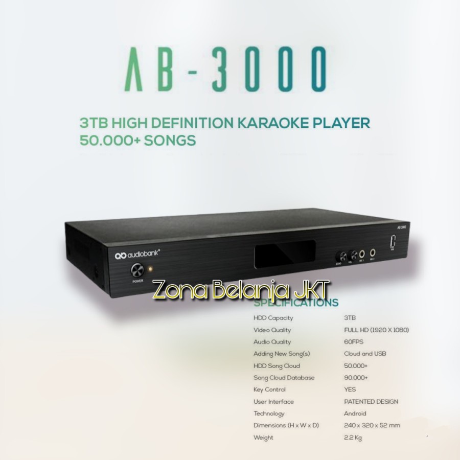 Player Karaoke Audiobank AB-3000 + 3 TB HDD Karaoke Player Original