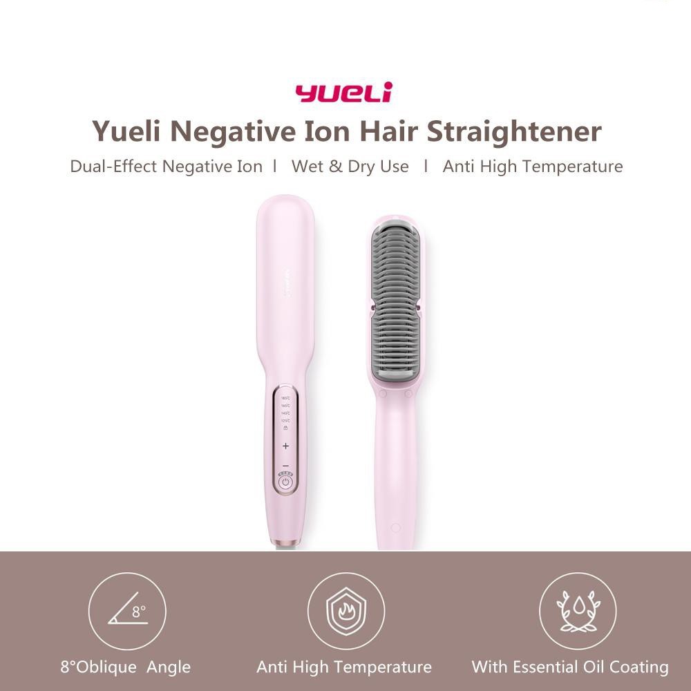 AKN88 - YUELI Catokan Rambut Negative Ion Hair Straightening Comb HS-528