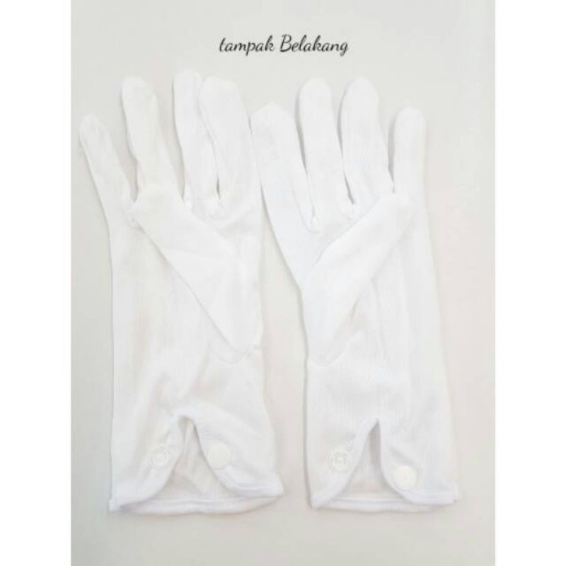 Sarung Tangan Putih GLOVE PUTIH Premium Wedding Pengantin Paskibra atau Pesta