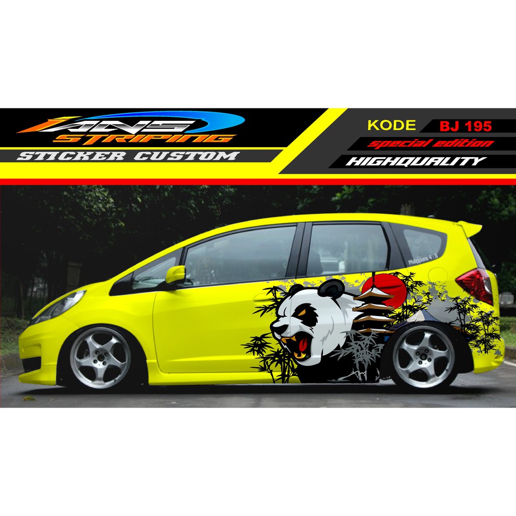 VARIASI STICKER MOBIL HONDA JAZZ / STIKER DECAL MOBIL / STICKER MOBIL JAZZ , BRIO , AGYA