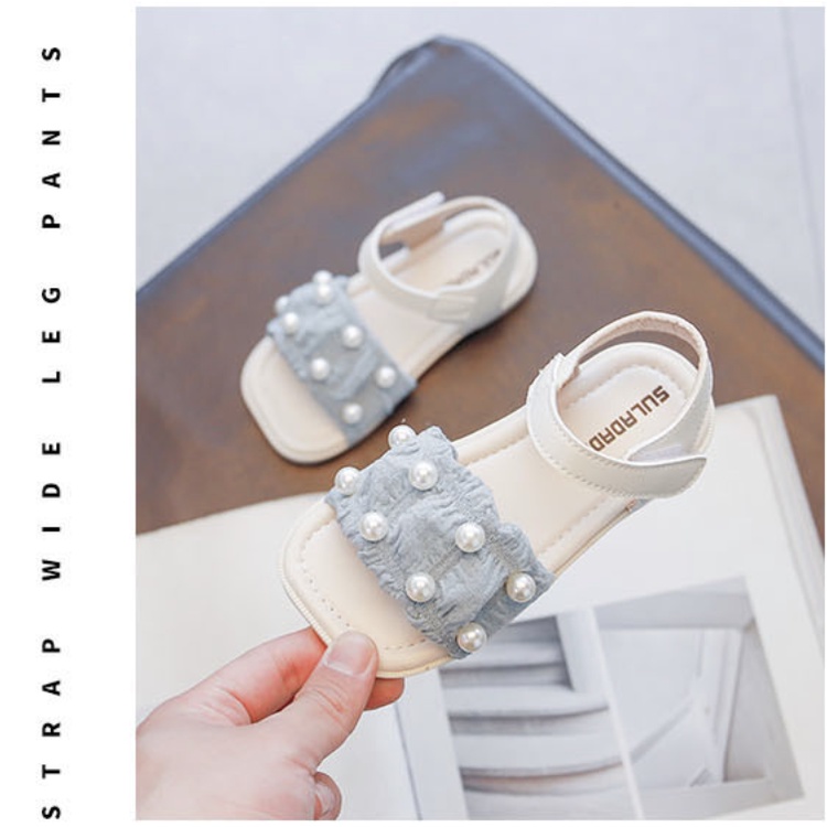 babyfit TWIST PEARL sepatu sandal anak perempuan dengan tali velcro ankle strap sendal pesta import bn-916