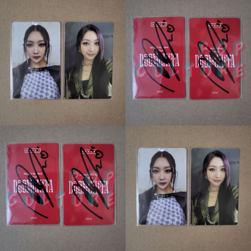 Photocard Secret Number Doomchita Minji Signed (Tanda Tangan)