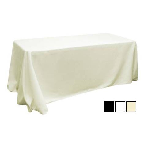 Tablecloth/taplak meja blackout polyester warna offwhite size 220x150 cm