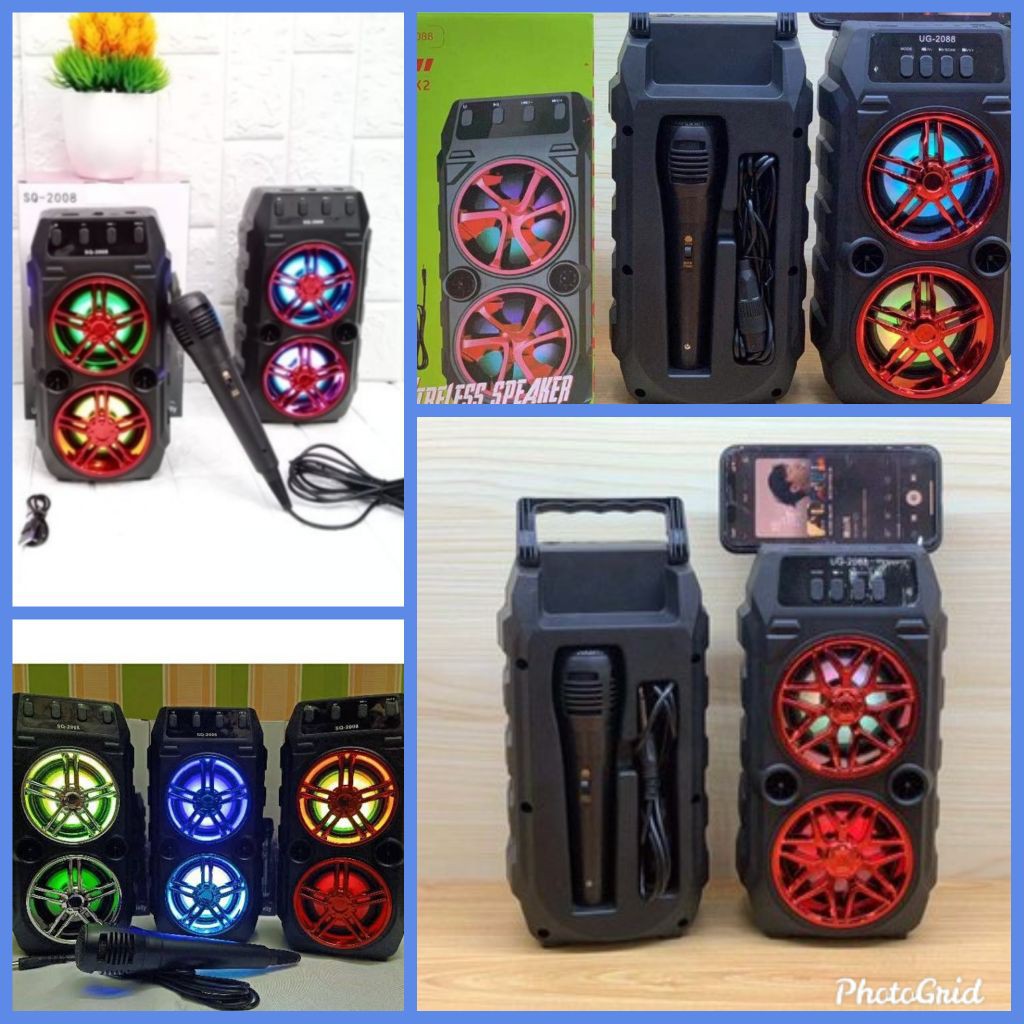 speaker bluetooth UG-2088+MIC BASS sqrs 2008