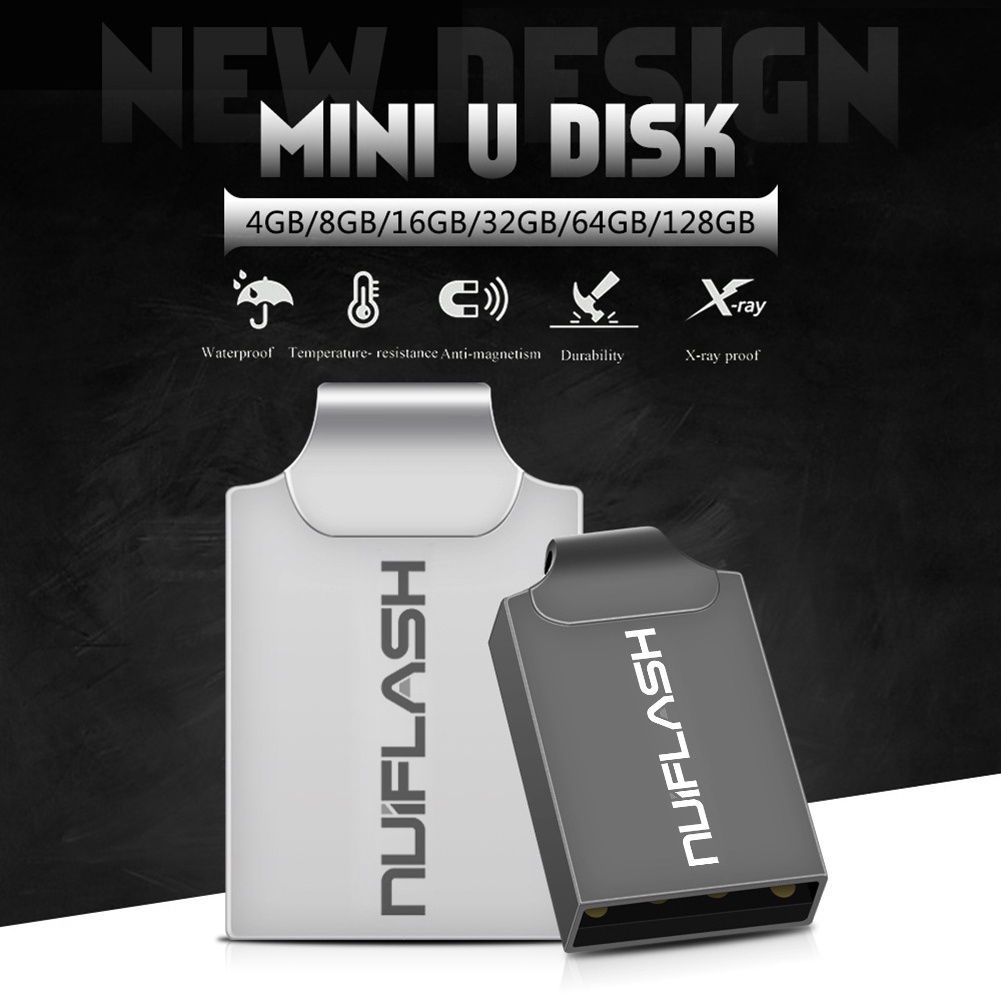 Flash Disk USB 3.0 Mini Kapasitas 2-64GB Bahan Metal Untuk PC