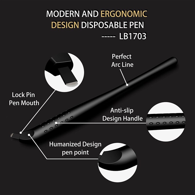 

PRODUK IMPORT 30pcs Tebori microblading pen stylo microblading disposable 0.18mm 14pin U needles