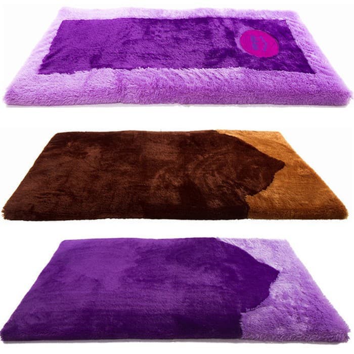 Sajadah Busa Bulu Rasfur Tebal 5 CM kombinasi warna - Merah