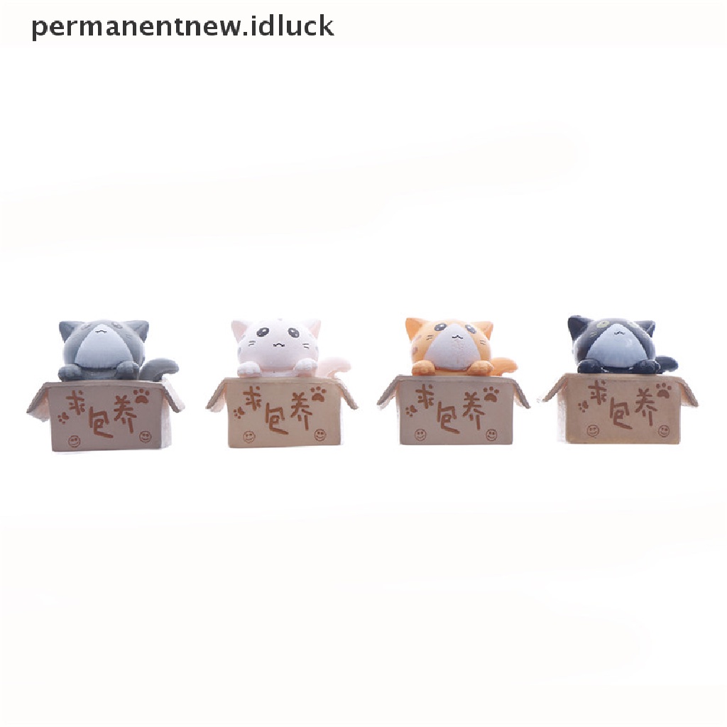 1 Pc Ornamen Miniatur Kucing Mini Bahan Resin Gaya Mediterrania