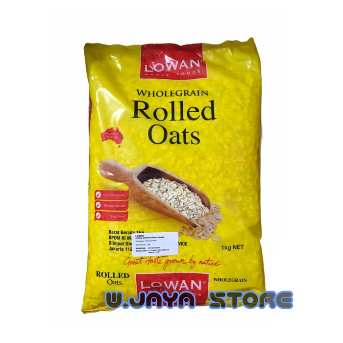 

LOWAN WHOLEGRAIN ROLLED OATS 1kg