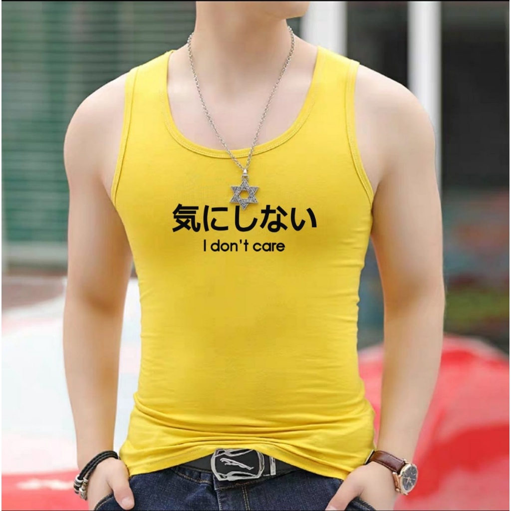 DS - SINGLET I DONT CARE  / singlet terbaru  / kaos dalam / singlet cowok / singlet pria