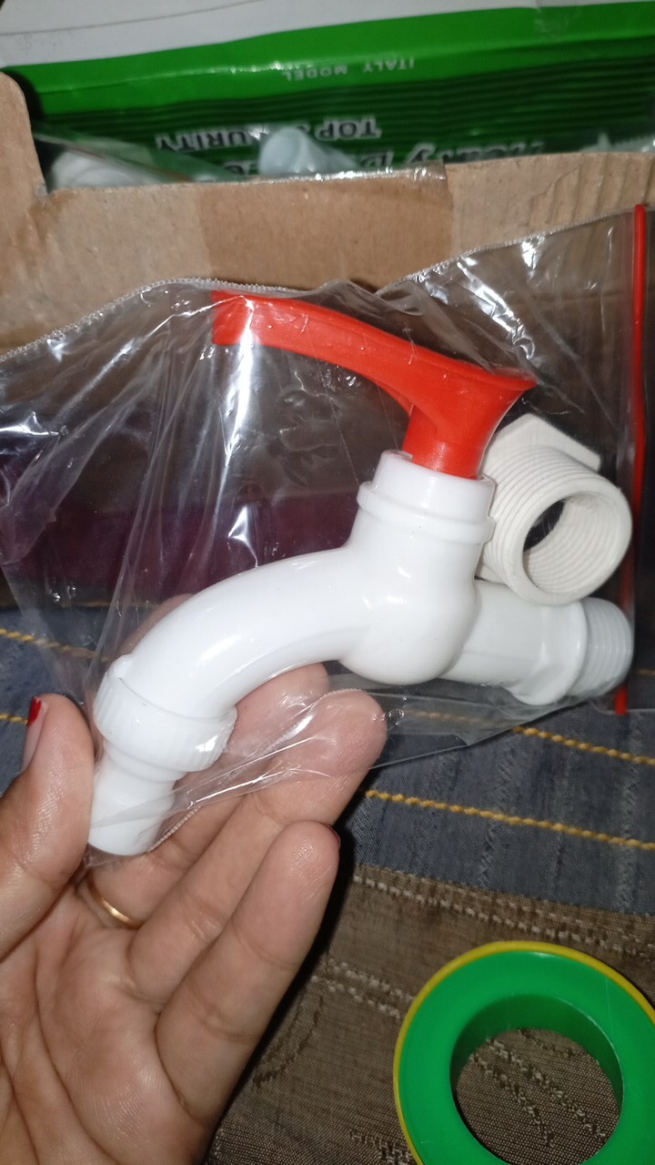 Kran Tembok Pvc Ars 2way 1/2 3/4 - Keran Air Taman + Verloop