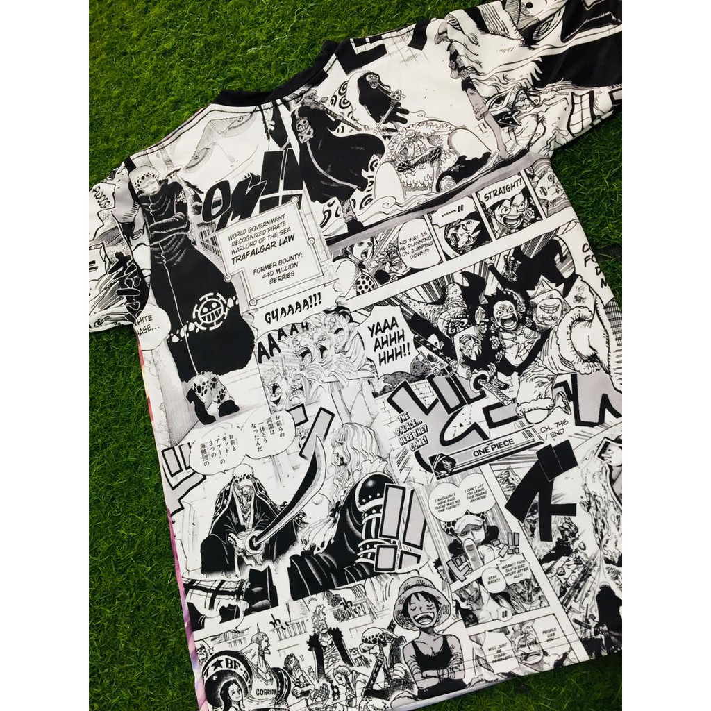 Tshirt Doflaminggo x Trafalgar Law Onepiece Fullprint Anime Manga Premium