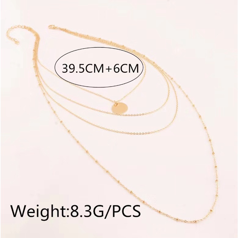 COD Eropa dan Amerika panjang multi-layer kalung wanita kepribadian seksi disc rantai L108