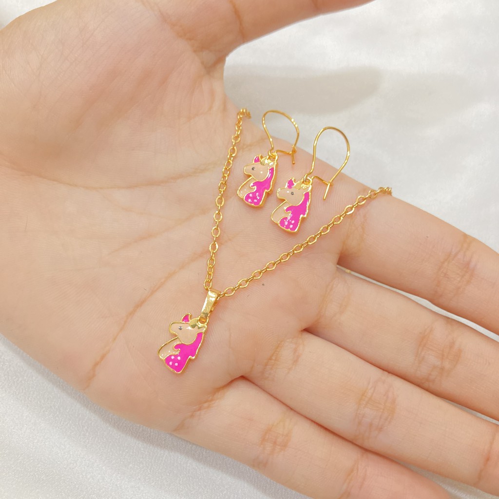 Set Kalung Anak Unicorn Cat Lapis Emas Aksesoris SPA-13