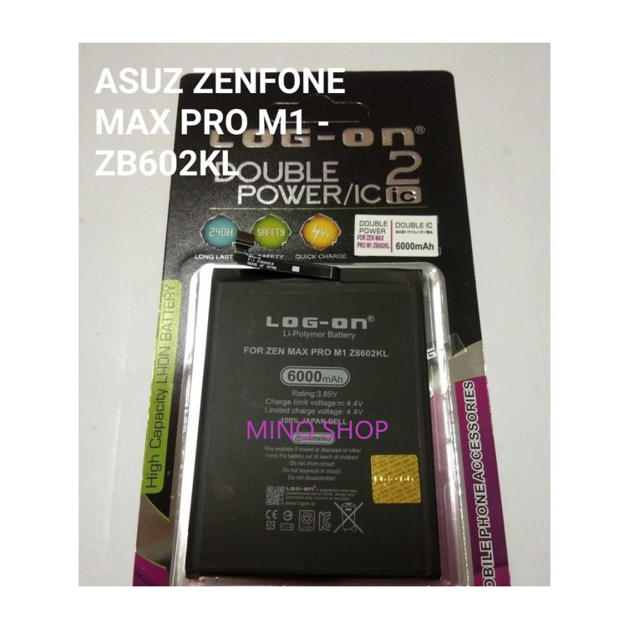 BATERAI LOG ON ZENFONE MAX PRO M1 ZB602KL DOUBLE POWER