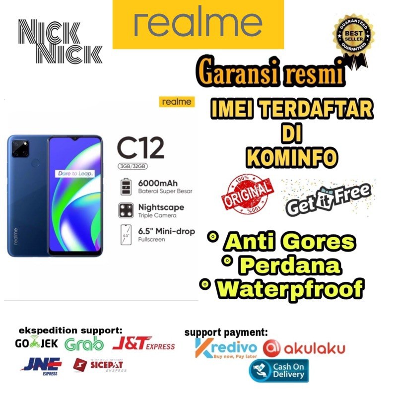 PROMO Cuci Gudang HP Realme C12 3/32 Garansi resmi