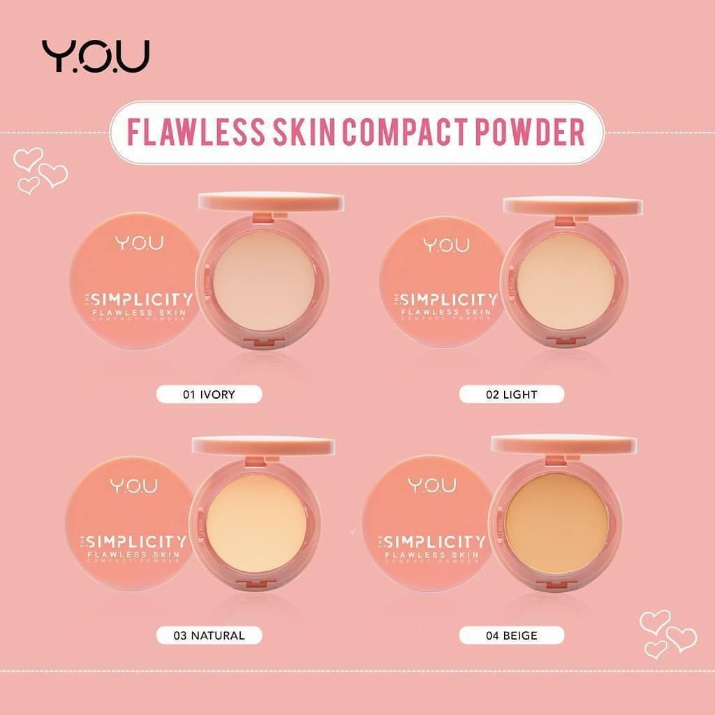 [risna.kosmetik] The Simplicity Flawless Skin Compact Powder by YOU Makeups Bedak Padat