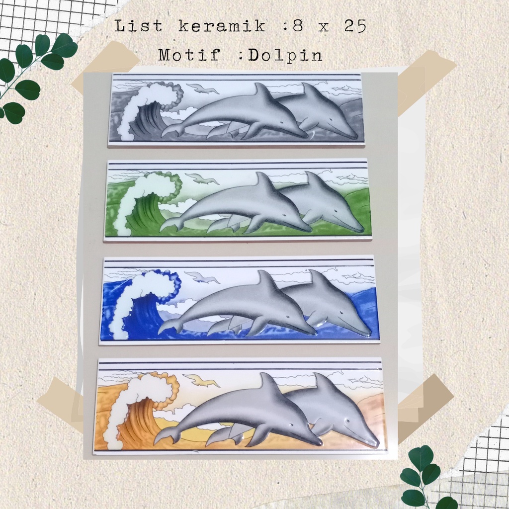 promo list keramik dinding timbul minimalis ukuran 8x25 grosir list keramik dinding motif ikan dolph