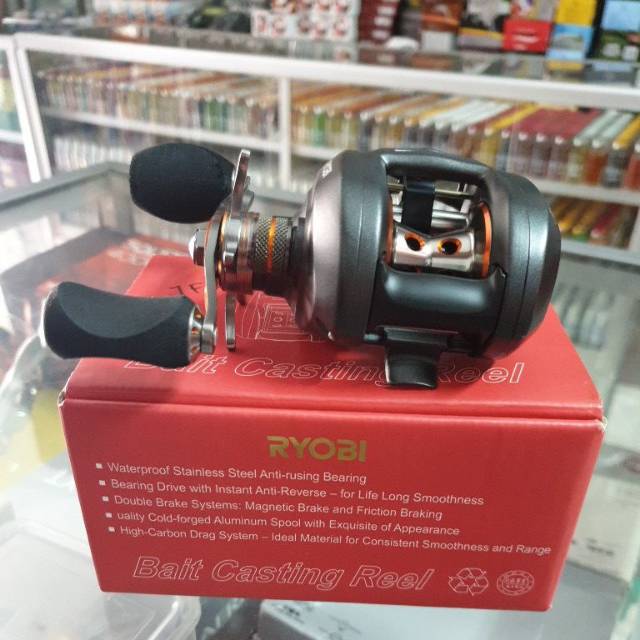 Bait Casting Reel Ryobi NCRT PLUMA ORIGINAL ril BC reel casting Gulungan Pancing reel bait casting R