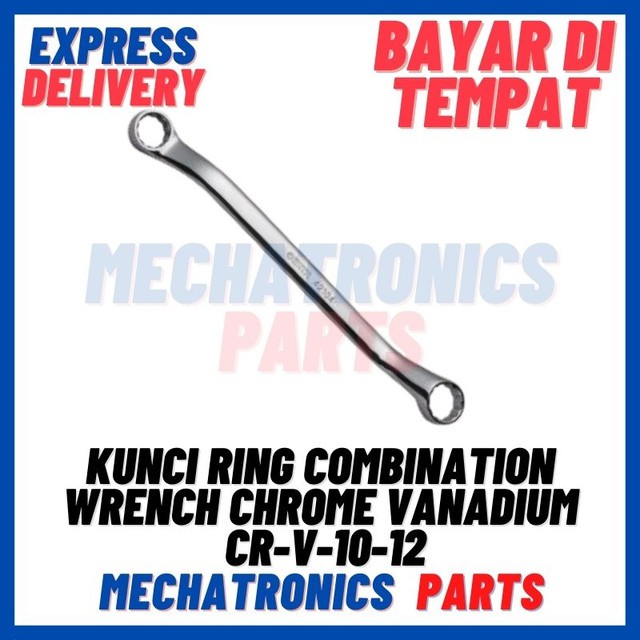 [DEV-9282] KUNCI RING COMBINATION WRENCH CHROME VANADIUM CR-V-10-12