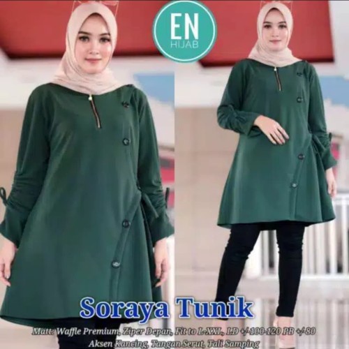 [COD] Baju Tunik Atasan Wanita Jumbo Murah - Soraya Tunic Big Size L/XL/XXL/Atasan Muslim Wanita