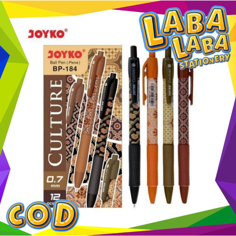 

LabaLabaStationery Pen Joyko Batik B-184 CULTURE (Lusin)