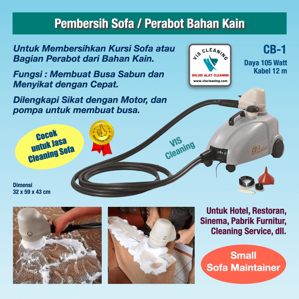 Small Sofa Maintainer / Extractor CB-1 (Pembersih Sofa)