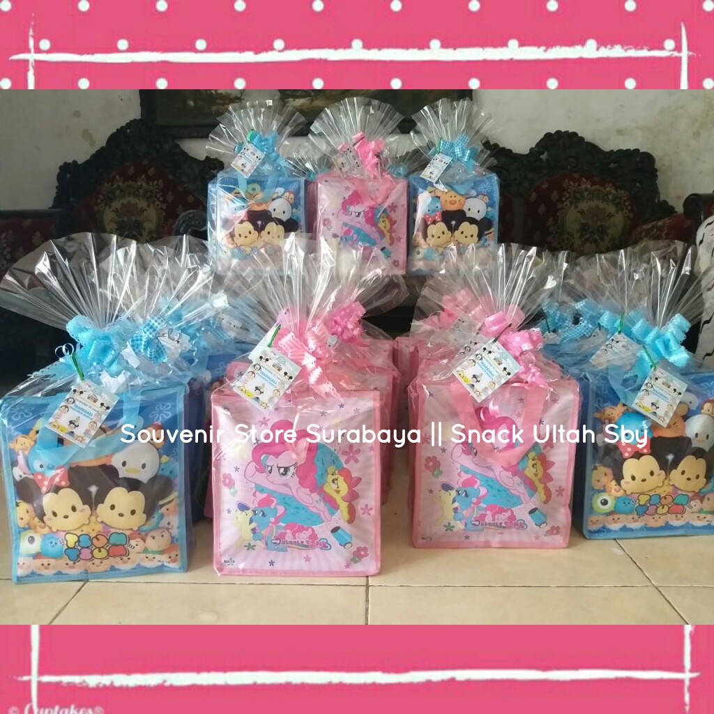 Souvenir Tas Ulang Tahun/ Paket Ultah anak / Bingkisan Ultah Surabaya / Snack Ultah Murah