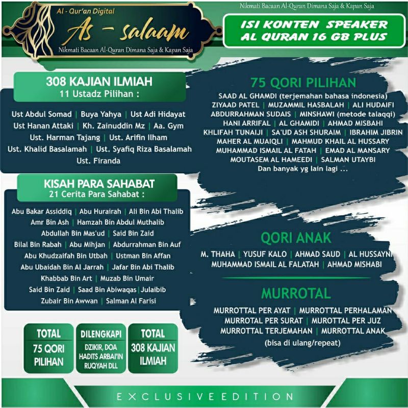 (BISA CETAK NAMA)SPEAKER ALQURAN RHIMOA 16GB FULL KONTEN